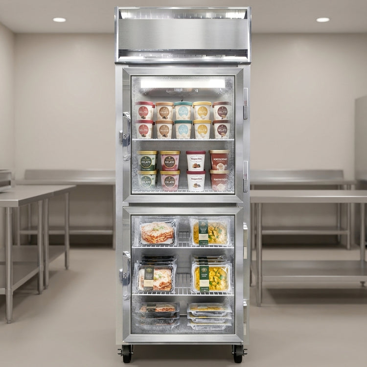 Product image #3 for Continental Refrigerator 1FENSAGDHD One-Section Extra-Wide Reach-In Display Freezer with Half-Height Glass Doors