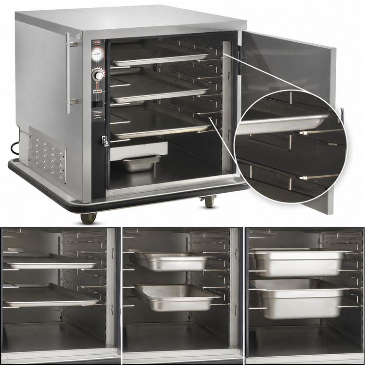 Product image #4 for FWE UHS-4 Mobile Undercounter Humidified Heated Holding Cabinet with Humi-Temp System, 4 Tray Capacity