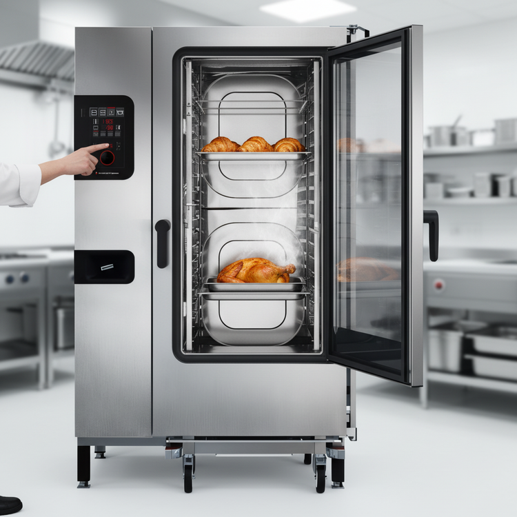 Product image #3 for Convotherm EasyDial C4eD 20.20ES-N Full-Size Electric Boilerless Roll-In Combi Oven/Steamer