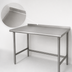 Thumbnail image #4 for Advance Tabco 144-Inch x 24-Inch Open Base Stainless Steel Work Table, 14-Gauge 304 Top, 1-1/2-Inch Rear Splash