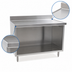 Thumbnail image #4 for Spec-Master Marine Series Stainless Steel Work Table with Open Front Cabinet Base, 96 x 24 Inch, 14-Gauge 304 Top, 1-1/2 Inch Rear Up-Turn