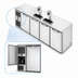 Thumbnail image #4 for True Premier Bar TDR92-RI Four-Section Refrigerated Draft Bar Cooler, 92-Inch, Flat Top, Left-Side Self-Contained Refrigeration