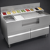Thumbnail image #4 for Krowne Alchemy Series The Forty-Eight Lab 48-Inch Bar Ice Bin and Mise-En-Place Station with Cabinet Base