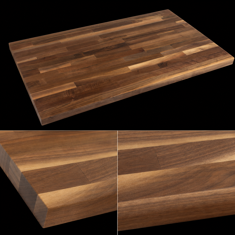 Product image #4 for Boos Block American Black Walnut Blended Edge Grain Kitchen Countertop, 42 x 25 x 1-1/2 Inch, Penetrating Oil Finish