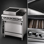 Thumbnail image #4 for Jade Range (Middleby) Titan JTRH-18B-1FHT36C 36-Inch Heavy-Duty Gas Range with 18-Inch Charbroiler, 18-Inch French Hot Top & Convection Oven