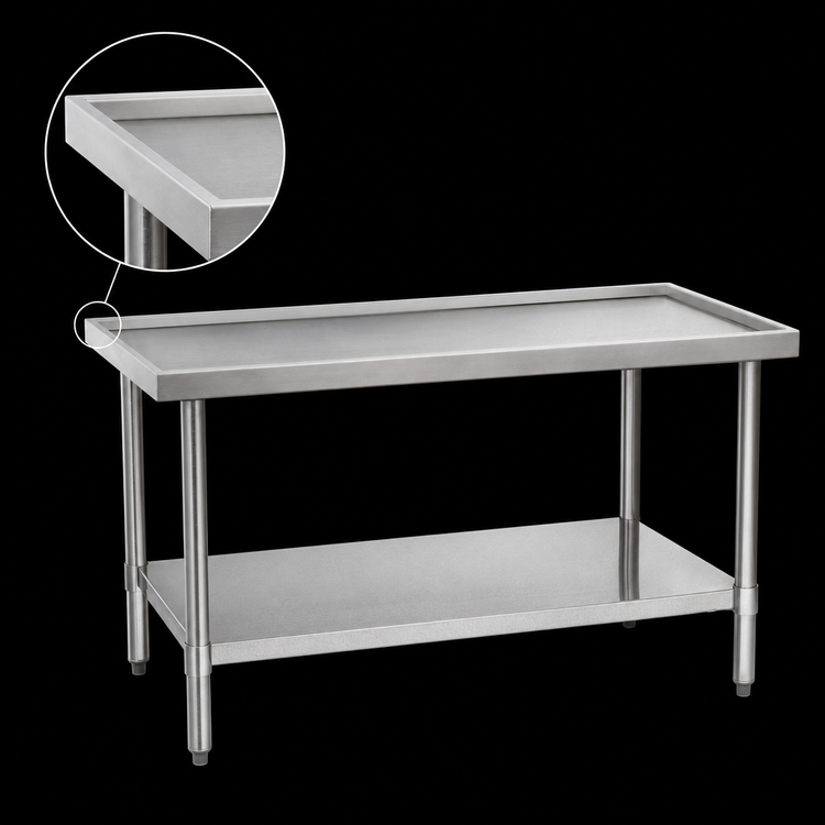 Product image #4 for Eagle Spec-Master Marine Series 108-Inch x 36-Inch Work Table with 300 Series Stainless Steel Top and Galvanized Base