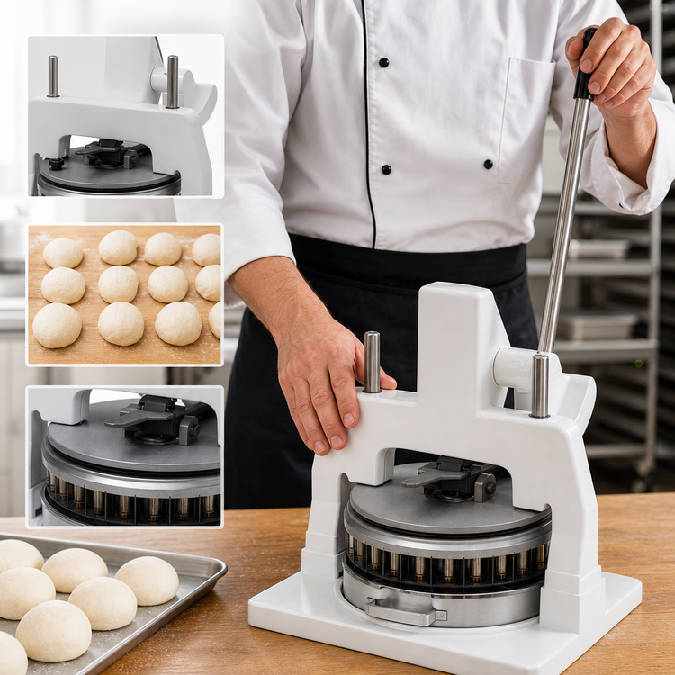 Product image #4 for BakeryXpress 18/9-Piece Manual Countertop Dough Divider