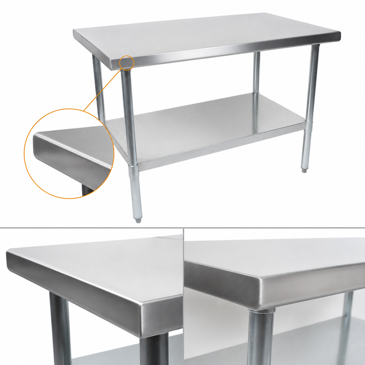 Product image #4 for John Boos Stallion Economy Stainless Steel Work Table with Adjustable Undershelf, 84 x 24 Inches