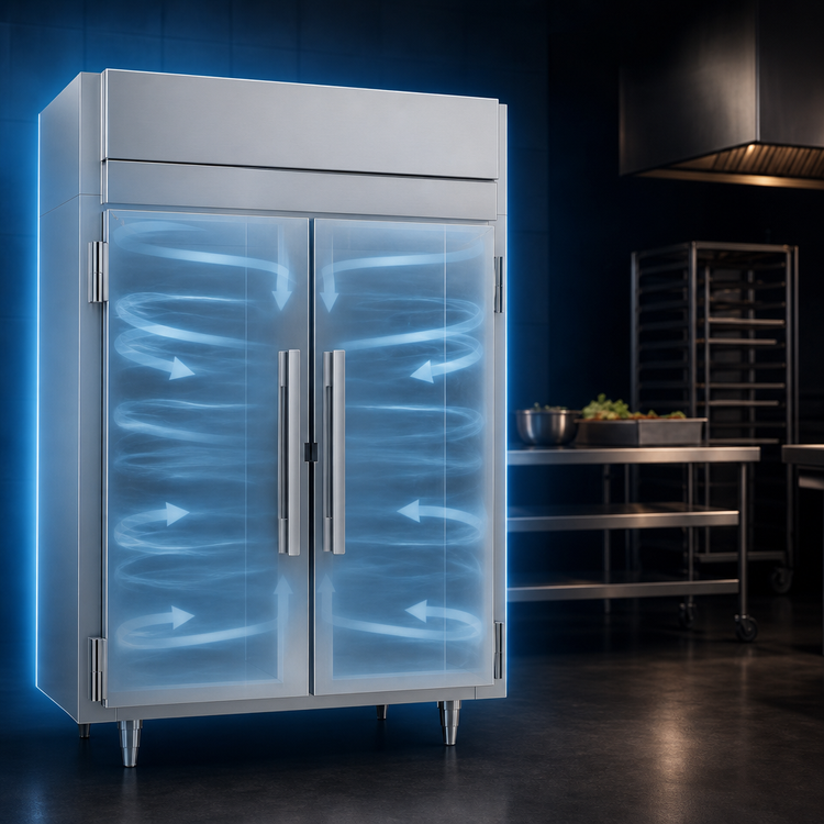 Product image #4 for Victory UltraSpec™ Two-Section Shallow Depth Solid Door Reach-In Freezer, Self-Contained, 41.35 Cu. Ft.