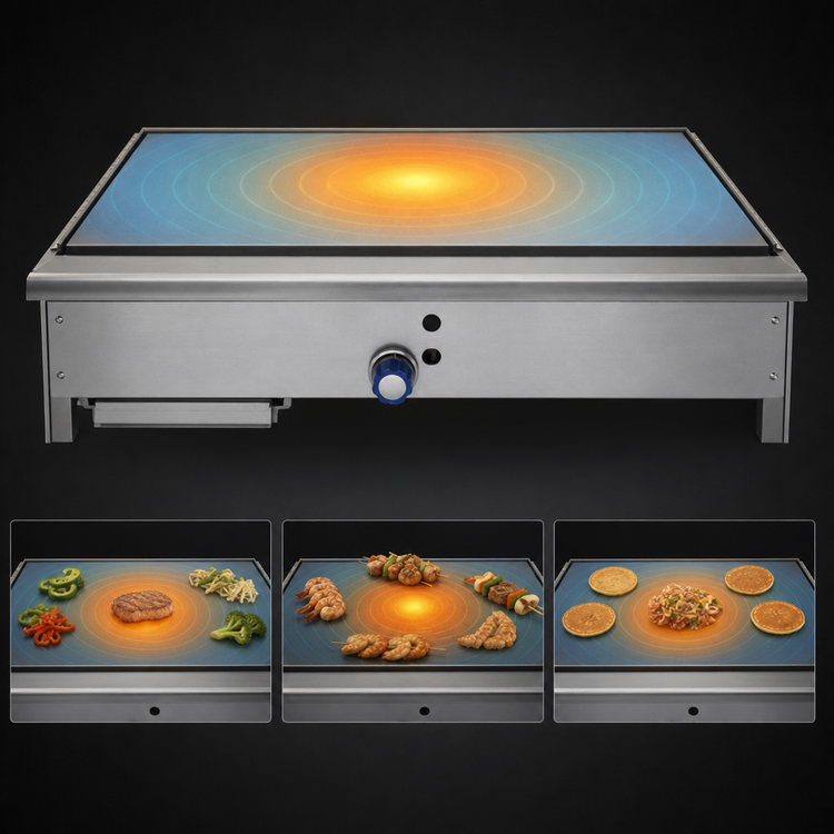 Product image #4 for Imperial ITY-60 60" Gas Countertop Teppan-Yaki Griddle with 3/4" Polished Steel Plate