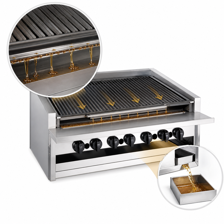 Product image #4 for MagiKitch'n APM-RMB-636 36-Inch Low Profile Countertop Radiant Gas Charbroiler