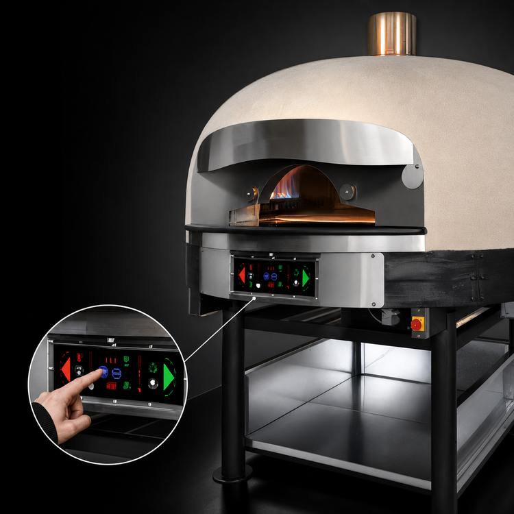 Product image #4 for Morello Forni Gas-Fired Round Pizza Oven, 39-Inch Cooking Diameter, Touch-Screen Controls