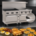 Thumbnail image #4 for Challenger XL C72SS-6B36GT 72 Inch Gas Restaurant Range with 6 Burners and 36 Inch Griddle
