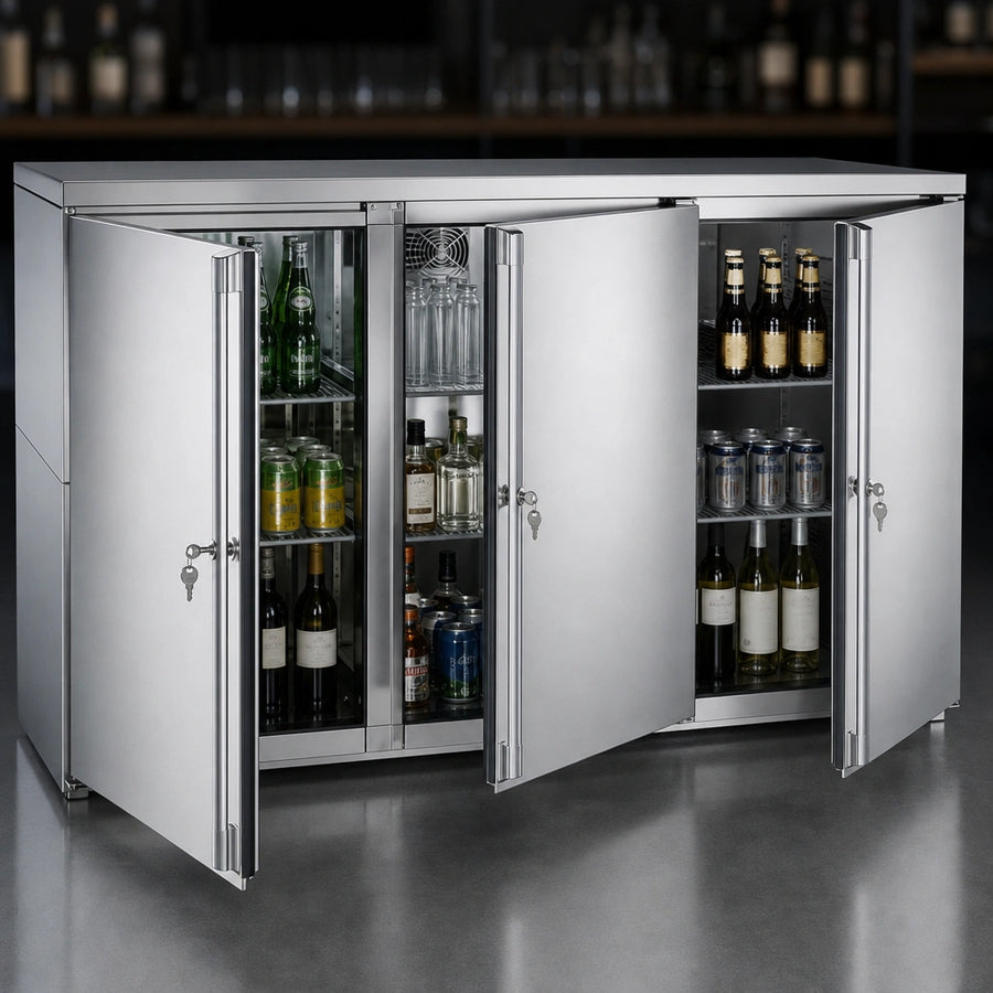 Three Lockable Doors