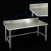Thumbnail image #4 for Eagle Group Budget Series 144-Inch x 36-Inch Stainless Steel Work Table with 4-1/2-Inch Backsplash and Galvanized Tubular Base