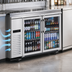 Thumbnail image #4 for Turbo Air Super Deluxe Two-Section Glass Door Back Bar Cooler, 19 Cu. Ft., Self-Contained, Stainless Steel