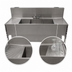 Thumbnail image #5 for BK Resources Three-Compartment Underbar Slimline Sink with Dual Drainboards, 84 Inch Wide