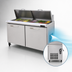 Thumbnail image #4 for Kool-It Signature 60-Inch 2-Section Double Door Mega Top Sandwich/Salad Prep Table, 24-Pan Capacity
