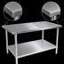Thumbnail image #4 for John Boos Stallion 84-Inch x 30-Inch 14-Gauge Stainless Steel Flat Top Work Table with Adjustable Undershelf