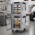 Thumbnail image #5 for Metro HotBlox™ Wide 16-Pan Mobile Pass-Thru Dual-Cavity Insulated Holding Cabinet with Clear Front and Rear Doors, Analog Control