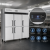 Thumbnail image #4 for Turbo Air M3 Three-Section Reach-In Refrigerator, 65.6 Cu. Ft., Top-Mount Self-Contained, Six Half Solid Doors