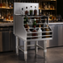 Thumbnail image #4 for Spec-Bar Freestanding Underbar Liquor Bottle Display Unit, 18-Inch, 304 Stainless Steel