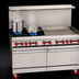 Thumbnail image #4 for American Range 60-Inch Gas Restaurant Range with 48-Inch Griddle, 2 Open Burners, Standard Oven, and Storage Base