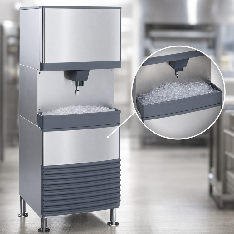 Product image #4 for Follett Symphony Plus 110FB414A-LI Freestanding Ice-Only Dispenser with Lever Dispense, Air-Cooled, 425 lb. Daily Production