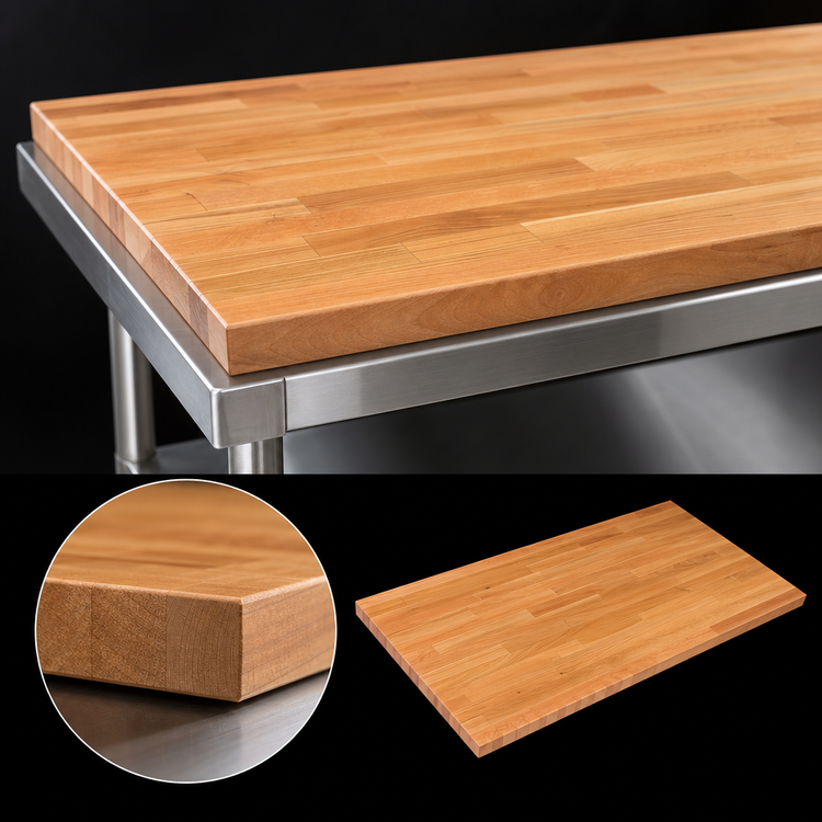 Product image #4 for Boos Block American Cherry Blended Edge Grain Kitchen Countertop with Varnique Finish, 108 x 25 x 1-1/2 Inches
