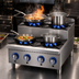 Thumbnail image #4 for Globe 24-Inch Gas Countertop Hotplate with 2 Open Burners and 2 Step-Up Open Burners