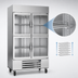Thumbnail image #4 for Beverage Air Horizon Series Two-Section Reach-In Refrigerator with Four Glass Half Doors, 46.15 Cu. Ft.