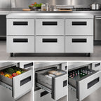 Thumbnail image #4 for Hoshizaki Steelheart UR72B-LPD6 72-Inch Low-Profile Three-Section Undercounter Refrigerator with Six Drawers, 18.27 Cu. Ft., Stainless Steel