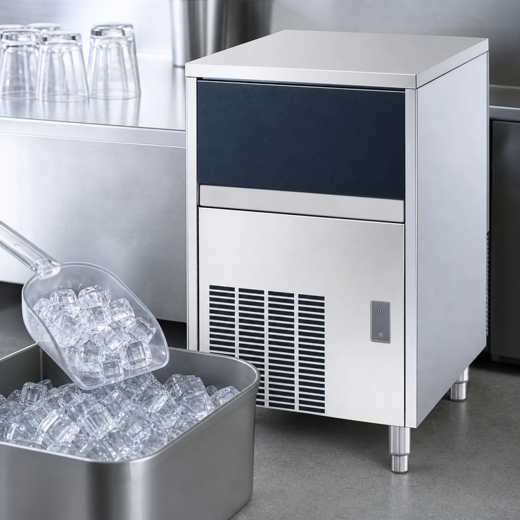 Product image #4 for Brema B-Qube Undercounter Air-Cooled Crystal Cube Ice Maker with 35 lb Bin