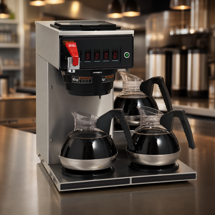 Product image #4 for BUNN CWTF15-3 Single Automatic Drip Coffee Brewer with 3 Lower Warmers and Hot Water Faucet