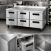 Thumbnail image #4 for Hoshizaki Steelheart 72-Inch Three-Section Worktop Refrigerator with 6 Drawers