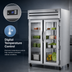 Thumbnail image #4 for True SPEC SERIES Two-Section Pass-Thru Reach-In Refrigerator with Front Glass Doors and Rear Stainless Steel Doors