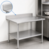 Thumbnail image #4 for John Boos Stallion Stainless Steel Work Table with 5-Inch Backsplash and Adjustable Undershelf, 84 x 24 Inches