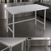 Thumbnail image #4 for Advance Tabco 108-Inch x 30-Inch 14-Gauge 304 Stainless Steel Flat Top Work Table with Galvanized Open Base