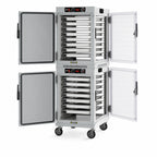 Thumbnail image #5 for Metro HotBlox™ HBCW16-ASPC-M 16-Pan Dual-Cavity Pass-Thru Mobile Insulated Holding Cabinet, Analog Control, Solid Front/Clear Rear Doors