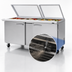 Thumbnail image #4 for Turbo Air PRO Series 72-5/8-Inch Two-Section Mega Top Glass Lid Sandwich/Salad Prep Table, 30 1/6-Size Pan Capacity