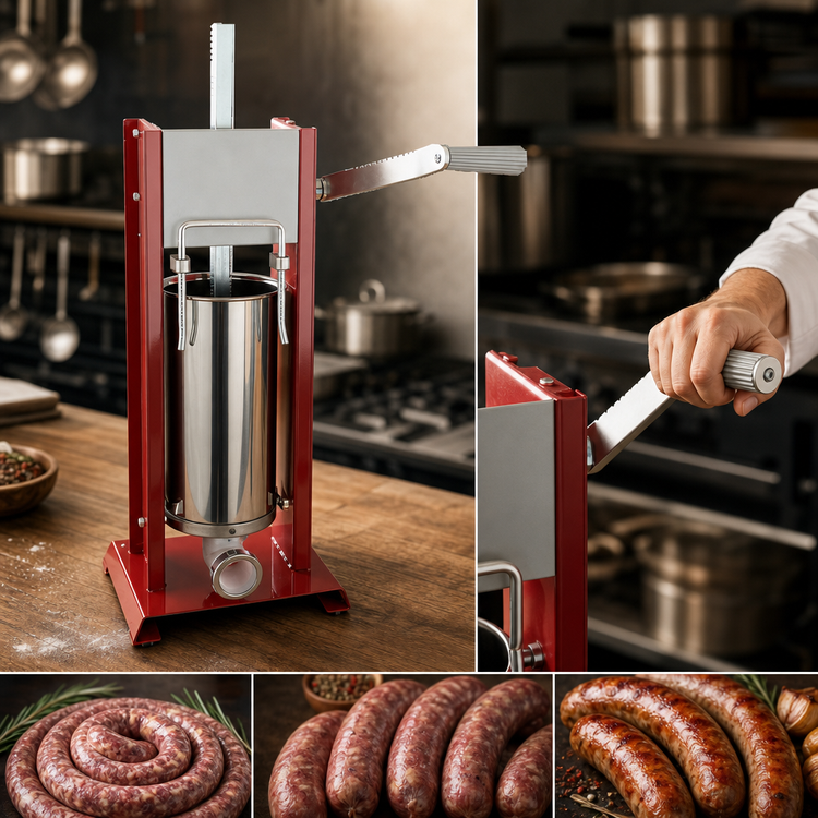 Product image #4 for Trento 11 lb Vertical Manual Sausage Stuffer with 2-Speed Gear Drive