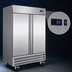 Thumbnail image #4 for Serv-Ware 2 Door 35 Cu. Ft. Stainless Steel Reach-In Refrigerator, Bottom-Mounted Compressor