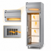Thumbnail image #4 for Beverage-Air P Series Top Mount Pass-Thru Glass Door Warming Cabinet, 1 Section, 21.5 Cu. Ft.