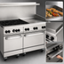 Thumbnail image #4 for Wolf Challenger XL 60-Inch Gas Restaurant Range with 6 Open Burners, Thermostatic Griddle, Standard Oven and Convection Oven