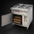 Thumbnail image #5 for Lang R36C-ATC 36-Inch Heavy Duty Electric Range with Convection Oven Base, 2 French Plates and 2 Hot Tops