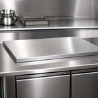 Thumbnail image #5 for John Boos KCT-SS9632 Stainless Steel Countertop, 96 x 32 x 1-1/2 Inch, 16 Gauge, #4 Polish, Flat No-Backsplash