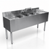 Thumbnail image #4 for CHOICE by Glastender Four-Compartment Underbar Sink Unit, 72-Inch Wide x 19-Inch Deep, Stainless Steel