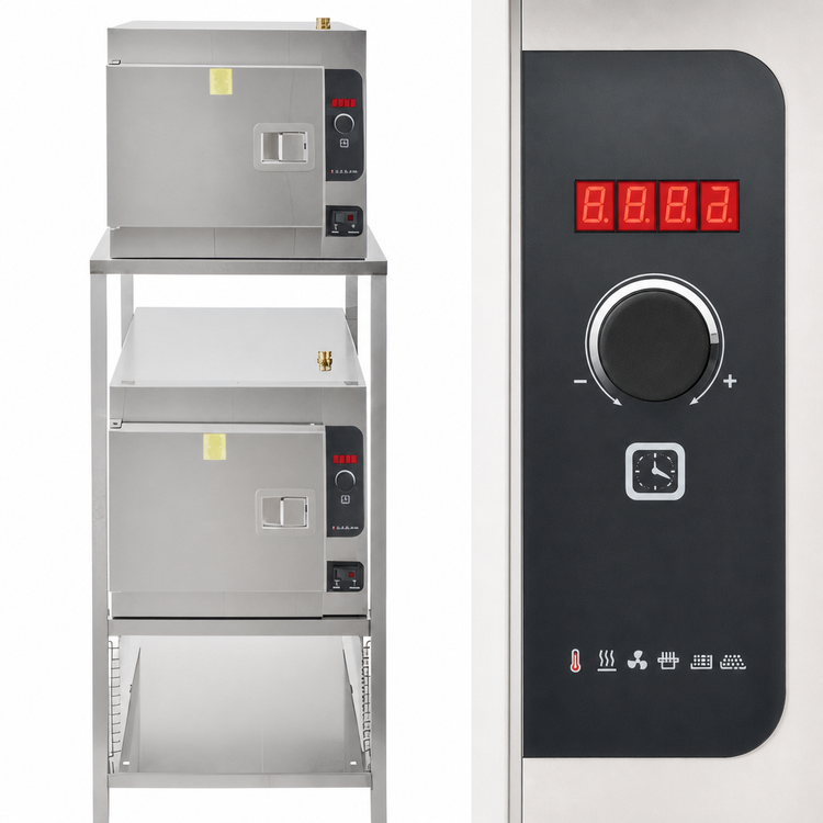 Product image #4 for Steamcraft Ultra 3 Stacked Electric High-Speed Convection Steamer with Stand, 2 Compartments, EasyTimer