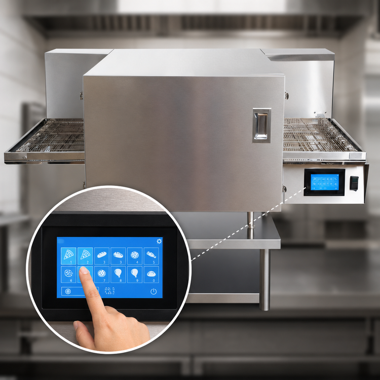 Product image #4 for Lincoln Aperion 24 Series Electric Impinger Conveyor Oven, 20" x 48" Conveyor, 24" Baking Chamber, Solid Door, Hood Required