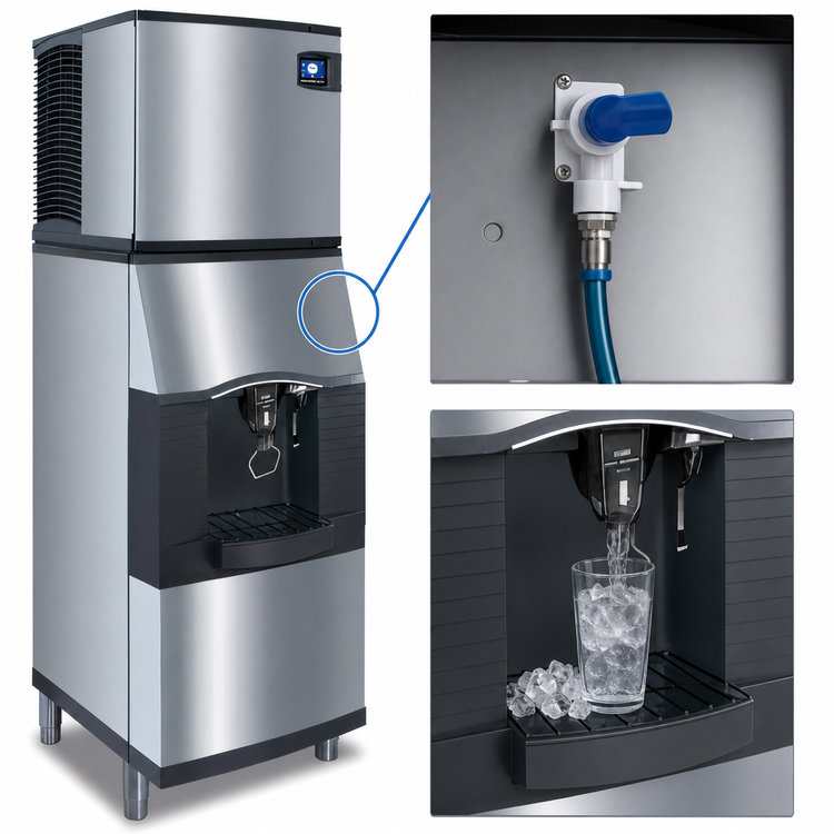 Product image #4 for Manitowoc SFA192 Floor Model Vending Ice & Water Dispenser, 120 lb Capacity